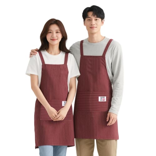 GRTUFOBA H-Shaped Linen Apron with Shoulder Strap for Men and Women, Cute, Breathable, Quick-Drying, Easy to Put On and Take Off, Perfect for Cafes, C