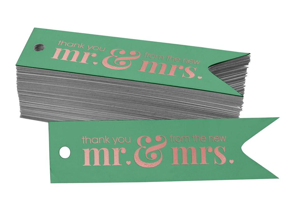 Inkdotpot Pack Of 100 Thank You From The New Wedding Favor Paper Tags Craft Real Gold Foil Hang