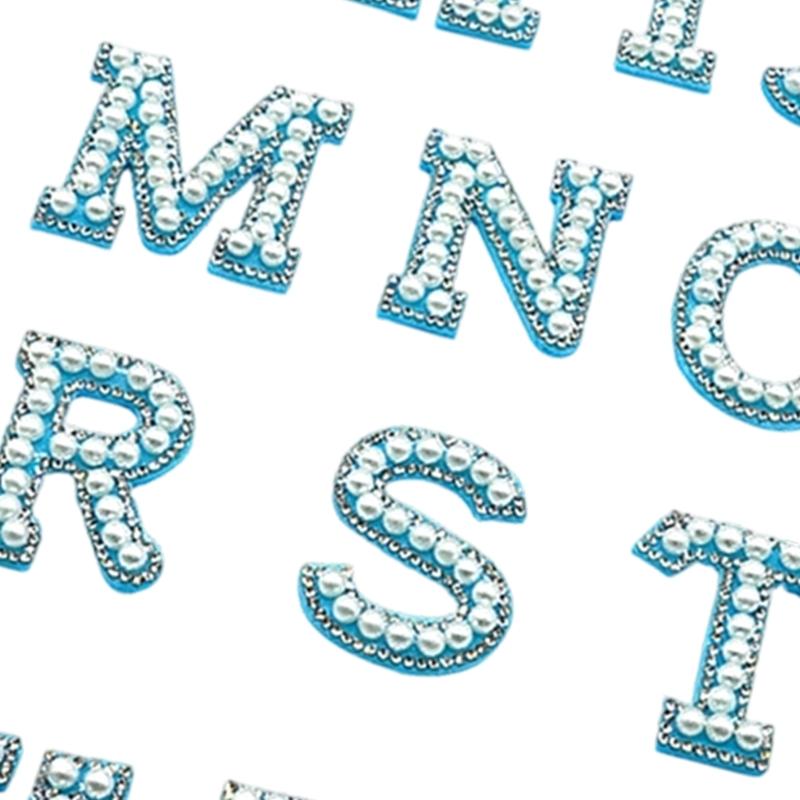 Strijkbare Letter Met Imitatieparels En Strass Steentjes Voor Kleding En Accessoires