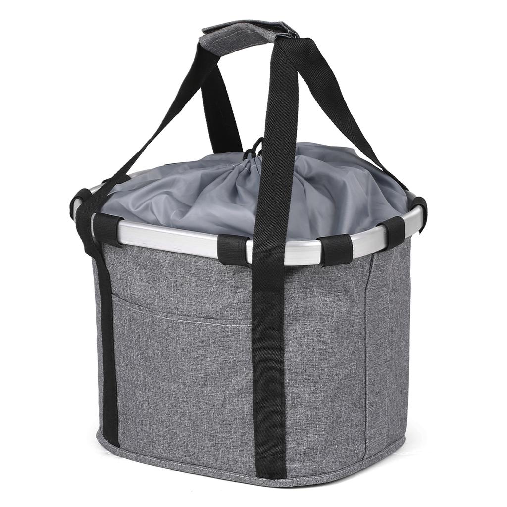 Bicycle Bike Detachable Cycle Front Canvas Basket Carrier Bag Pet Carrier Aluminum Alloy Frame