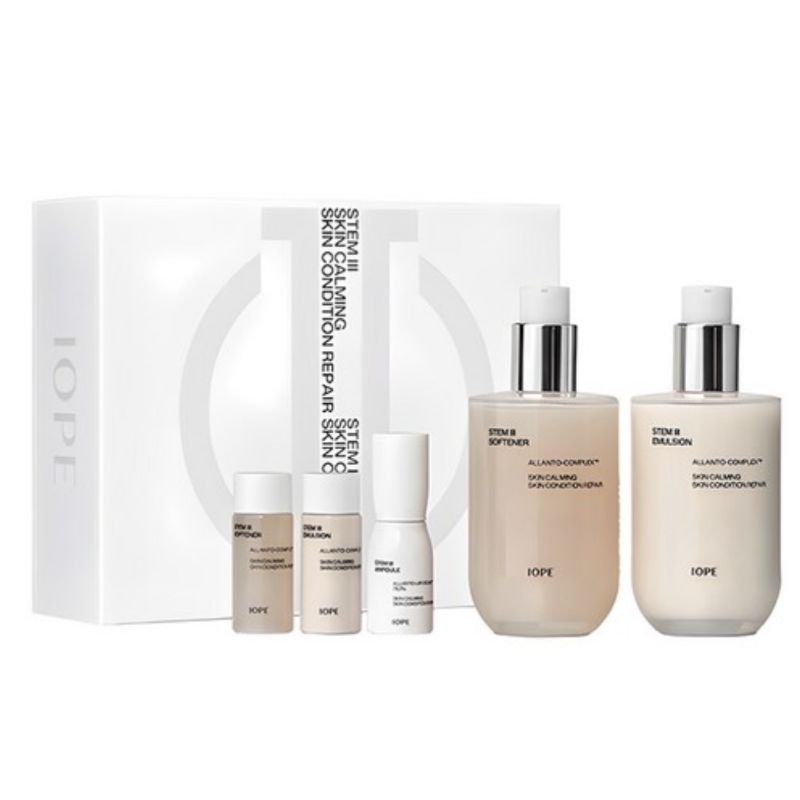 IOPE Stem III Signature Basic Skincare 2-Piece Set (Softener 150ml + Emulsion 150ml + Ampoule 10ml + Travel Size Set)