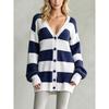 DICFY Women's Vintage Casual  Autumn Winter Long Sleeve V Neck Jackets & Coats