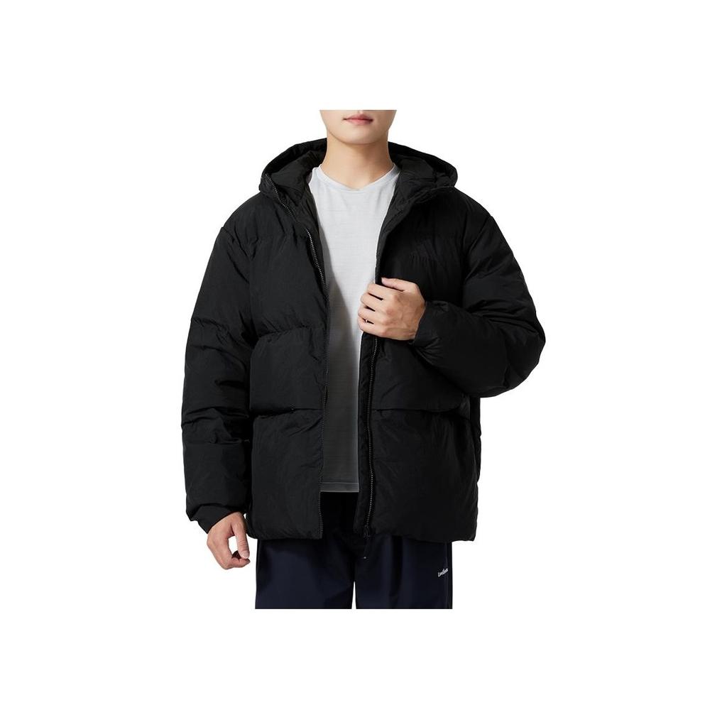 Adidas Logo Outdoor Casual Sports Zip-Up Hooded Down Jacket Men Jackets Black JG5940