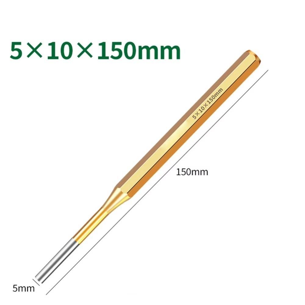 1pcs New 2/3/4/5/6/8/10mm Brass Punch Remover Heavy Duty Chisel Roll Pin PunchTool 150mm For Machinery Maintenance Cone Punch
