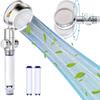 VILOYI Shower Head Water Saving High Pressure Handheld Turbo Propeller Showerhead Adjustable Water Flow Bathroom Filter Nozzle