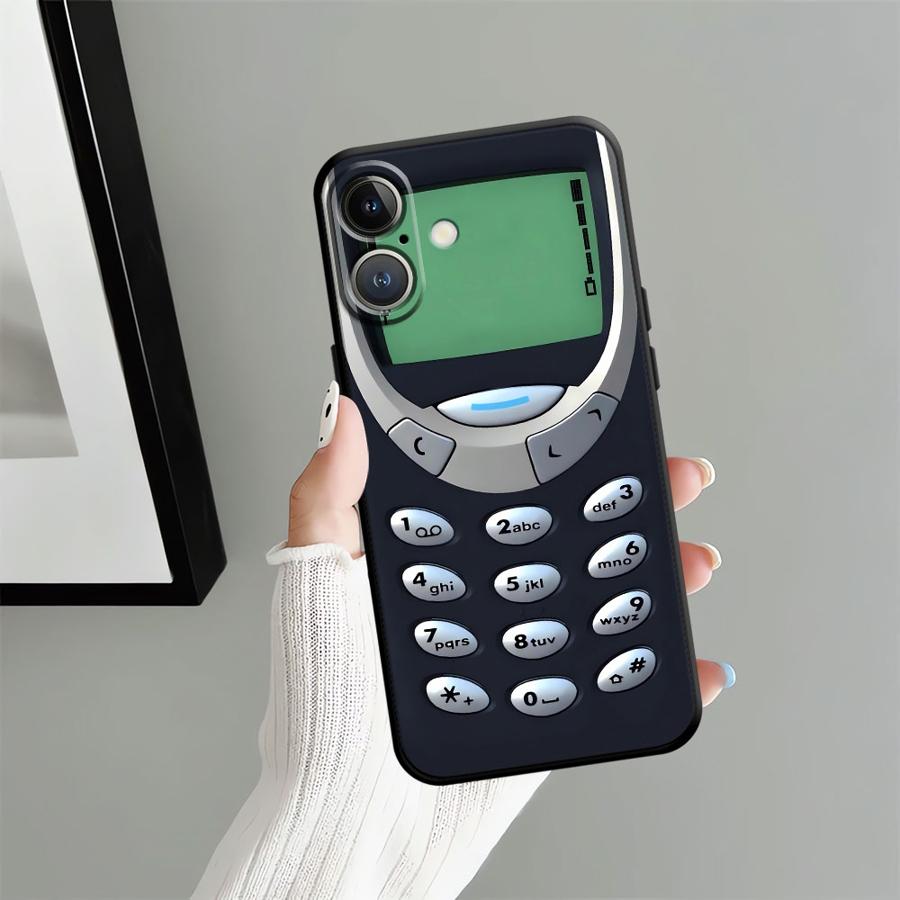 Black Soft Phone Cover Case for iPhone XR 15 16 14 Plus 13 12 11 17 Pro Max 7 8 XS Max 17Air Retro Phone Model