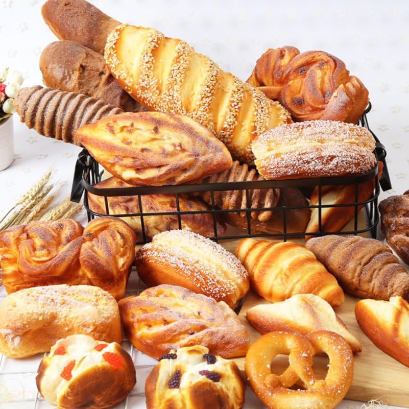 10.6Inch Artificial Bread Loaf,Simulation Bread Fake Bread Model for Kitchen Decoration Photography Props