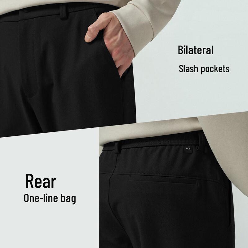 Lilang Men's Elastic Waist Waterproof Casual Pants