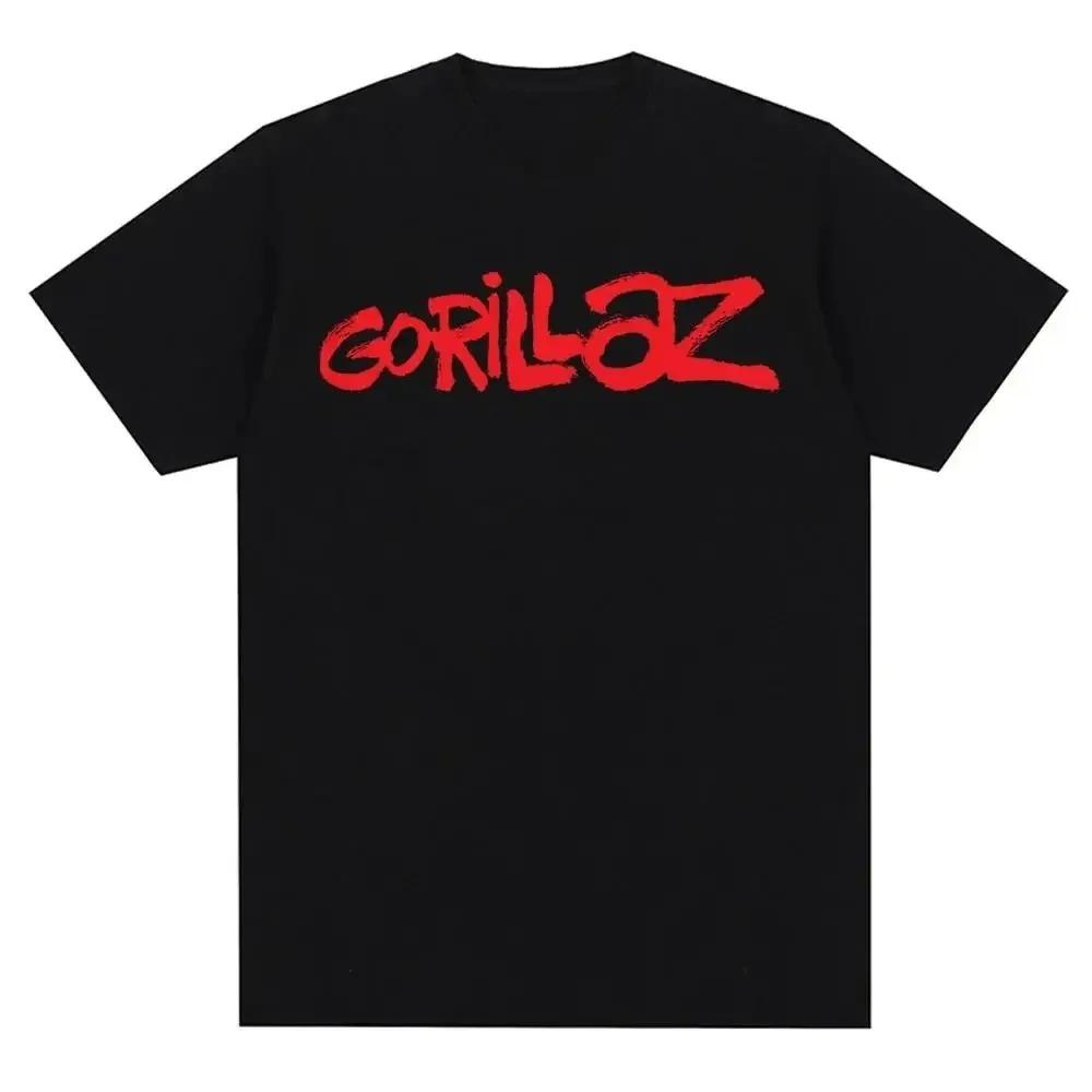 Music Band Gorillazs Punk Rock Print T Shirt 90s Casual Fashion Short Sleeve  T Shirt Unisex