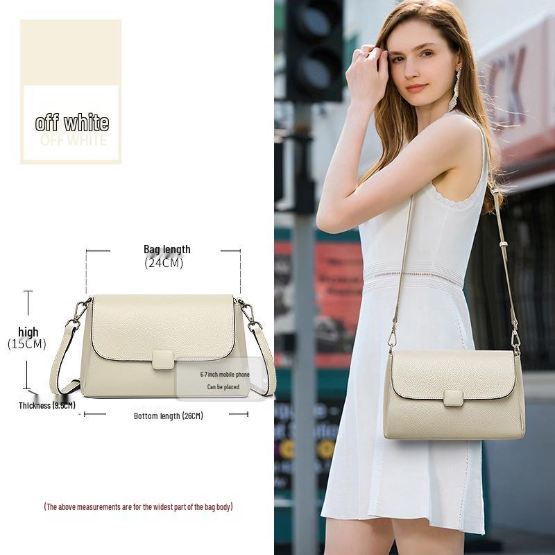 Borsa a Tracolla da Donna in Vera Pelle - Alla Moda, Versatile, Borsa a Spalla Antifurto per Mamme, Piccola Taglia, Estate 2026