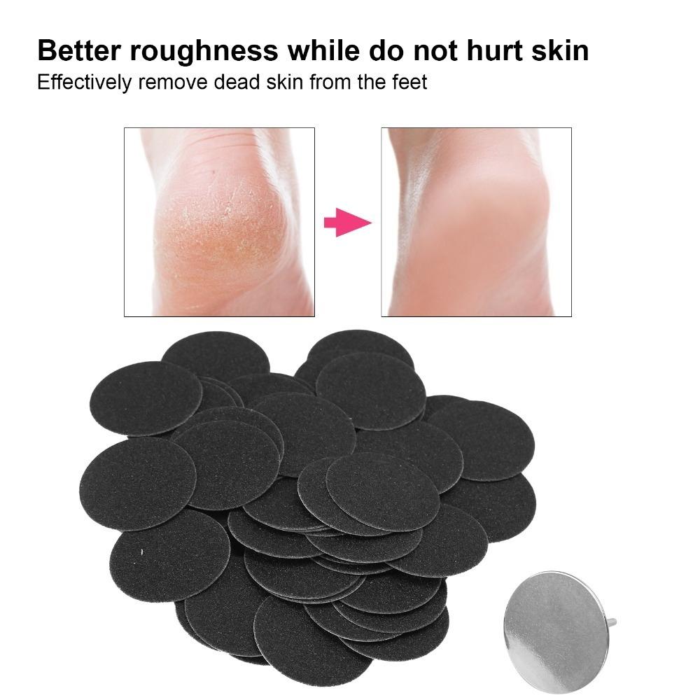 51pcs Pre Cut Callus Remover Sandpaper Pads Round Shape Dead Skin Remover Discs For Pedicure