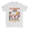 The Strokes Band TShirts for Men  Fashion 100 Cotton Tee Shirt Crew Neck Short Sleeve T Shirts Plus Size Clothes