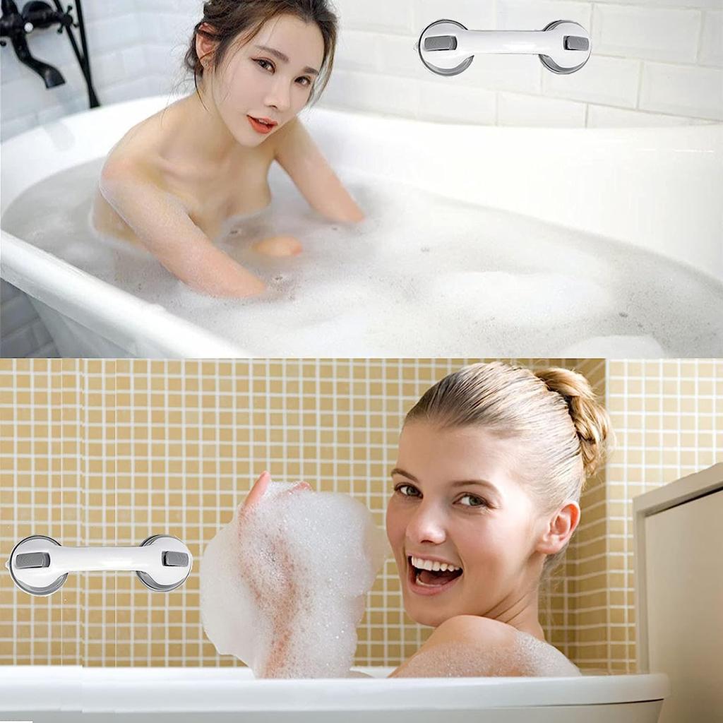 2 PCS Grab Bars for Bathtubs and Showers, Shower Handles for Elderly Suction, Bathroom Accessories for Shower Chair
