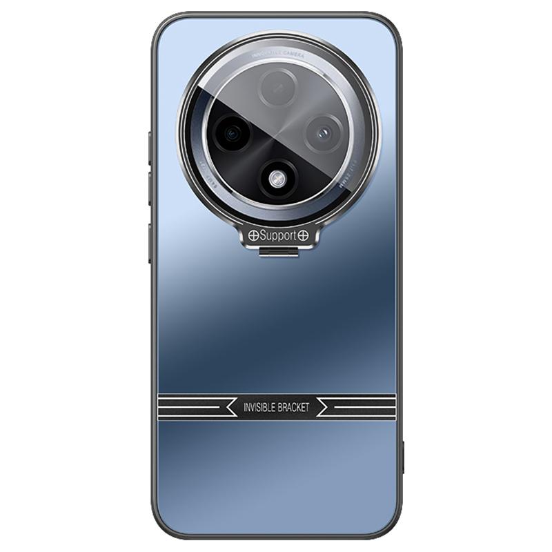 For Oppo A3 5G Case PC+TPU Matte Anti-Fingerprint Phone Cover with Lens Kickstand