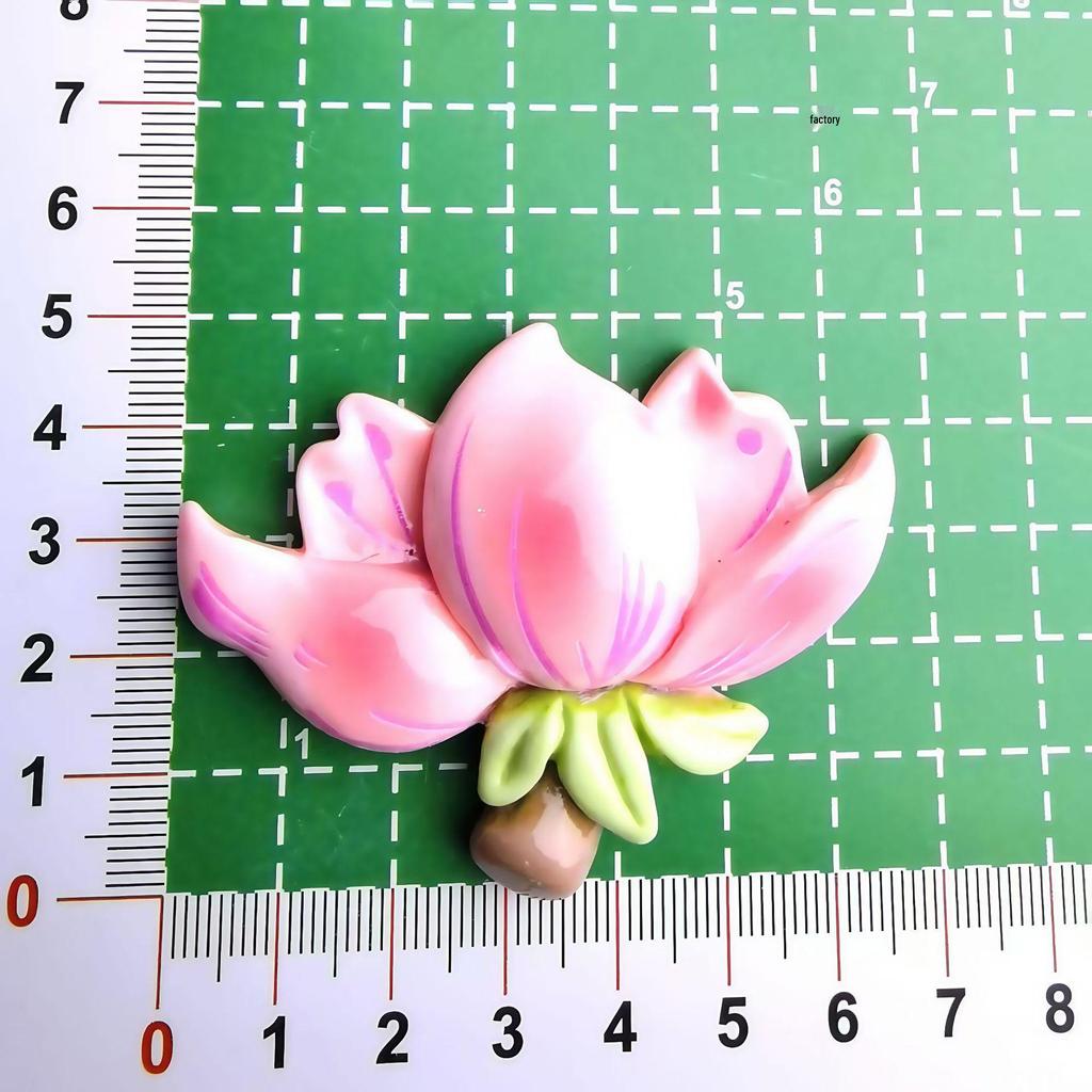 3D Chinese-Style Peach Blossom Refrigerator Magnet - Elegant Floral Decoration