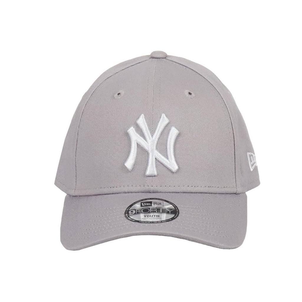 Kids Cap YOUTH 9FORTY with 99HeadwearShop Sticker Boys Girls Hat Kids Logo Baseball Cap MLB New York Yankees Gray [New Era] [Used]