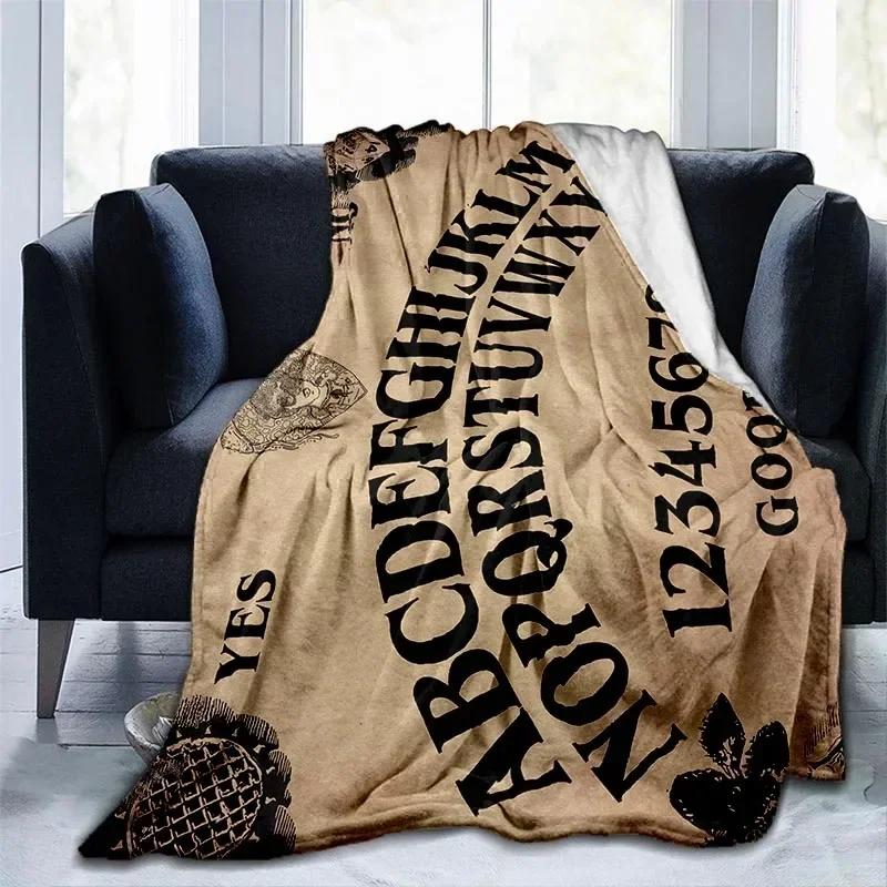 Cat Skulls Board Throw Blanket Witchy Premium Blanket Gothic Home Decor Goth Blanket Halloween Decor Witchcraft Blanket