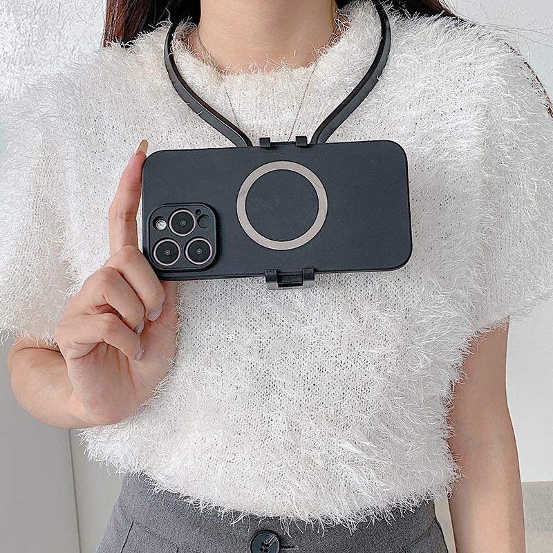 Nackenhalterung Fauler Handyhalter Für iPhone 16 15 14 13 Pro Max Samsung Xiaomi Outdoor Erste-Winkel-Vlog-Aufnahme Selfie-Halterung