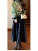 Luxury Petite French Knitted Green Sweater Dress for Women - Autumn/Winter 2024