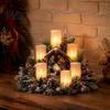 Christmas Table Centerpieces Lighted Centerpiece, Atmospheric Ornament with Warm Glow, USB Indoor Seasonal Displays Powered Plastic Crafts for Holiday