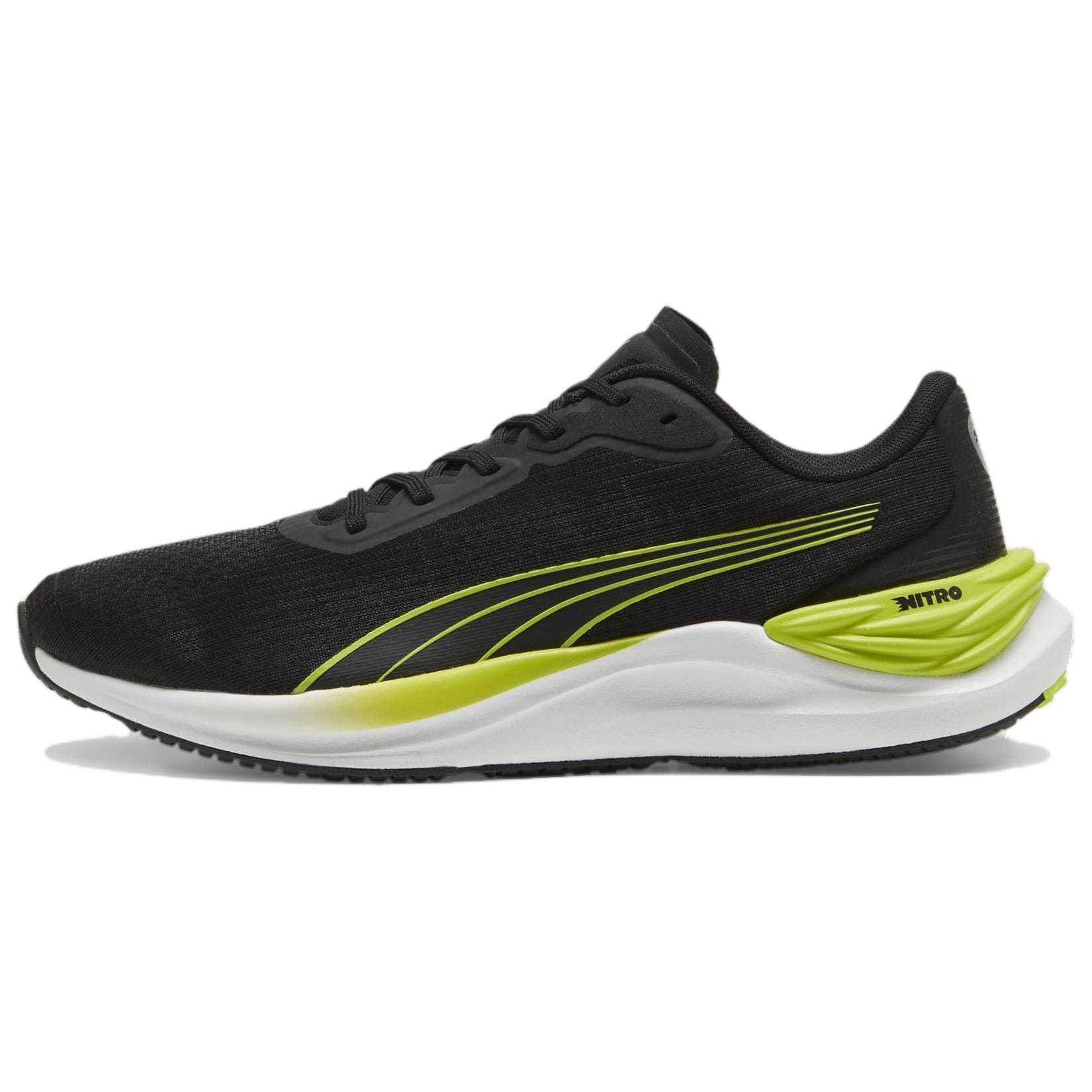 

Puma Electrify Nitro 3 Удобные Нескользящие Низкие Кроссовки для Бега Мужские кроссовки Черный Зеленый Белый 378455-10 41