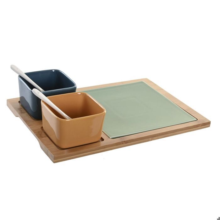 Ensemble à apéritif - DKD HOME DECOR - 6 pièces - Porcelaine - Multicouleur - 31 x 21 x 6 cm