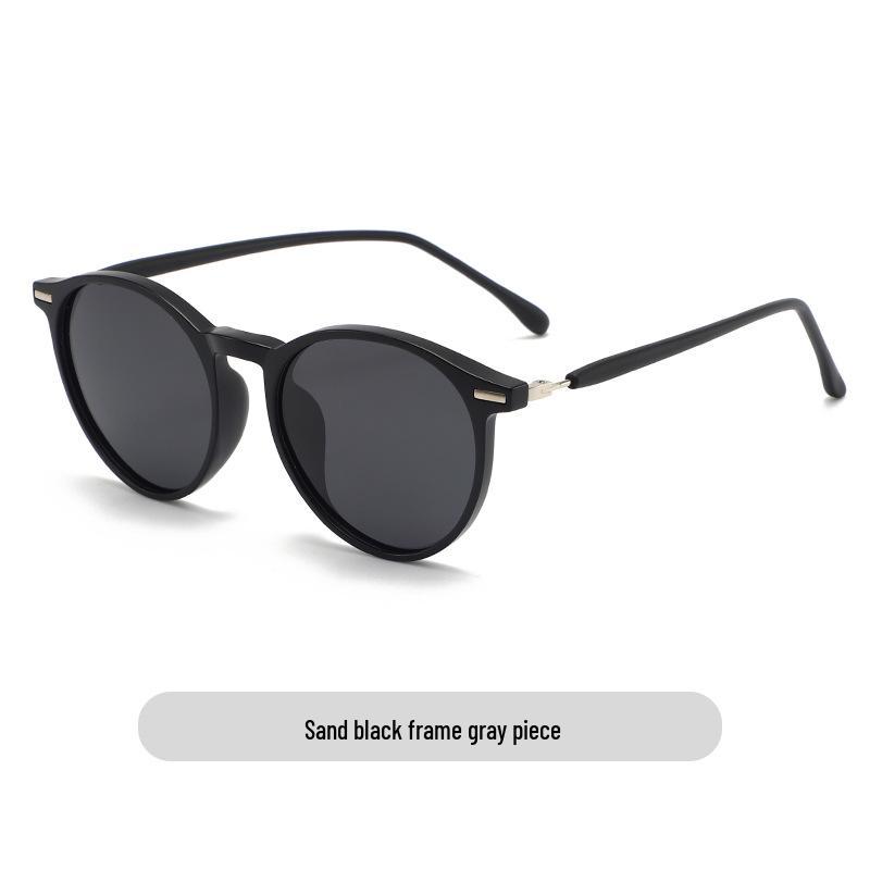 Women's Small Round Frame Polarized Sunglasses, UV Protection, High-End Feel