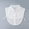 Detachable Collar Button Removable Hollow Embroidery Design Half Shirt Blouse for Quick Outfit Changes Various Occasion