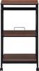 Fuji Boeki Stovetop Kitchen Rack Width x 41 x Height Black Brown Sliding Shelf Storage Range Wagon with Casters 15423 51.5 89.5cm