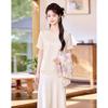 New Chinese Style Short Sleeve Top and Vest Set