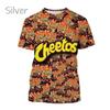 Top Y2k Cheetos Croccanti Stampa 3D T-shirt Moda Girocollo Hip Hop Cool