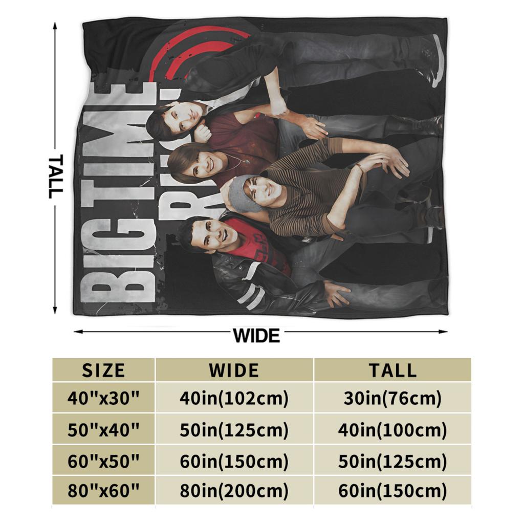 Big Time Rush in Real Life Worldwide Tour 2025 Plush Blanket Boy Girl  Flannel Throw Blanket For Living Room Soft Bedspread Gift