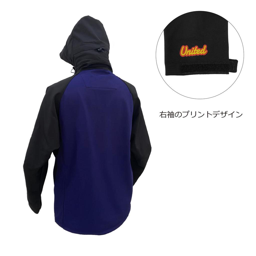 mazume Wind Cut Jacket Double Tone Black x Navy S MZFW-728-11