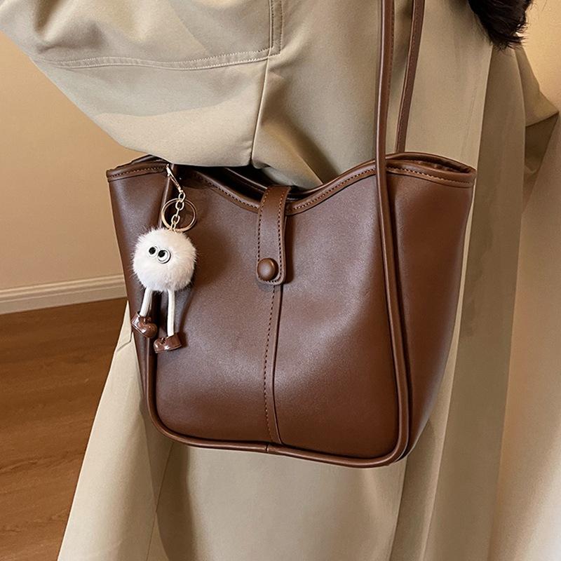 Tote Bag, Leather Women'S Bag, High-End Casual Commuter Bag, Portable Shoulder Bag, Luggage.