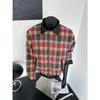 Men's Retro Loose Plaid Reversible PU Leather Jacket - Trendy American Spring/Autumn Outerwear