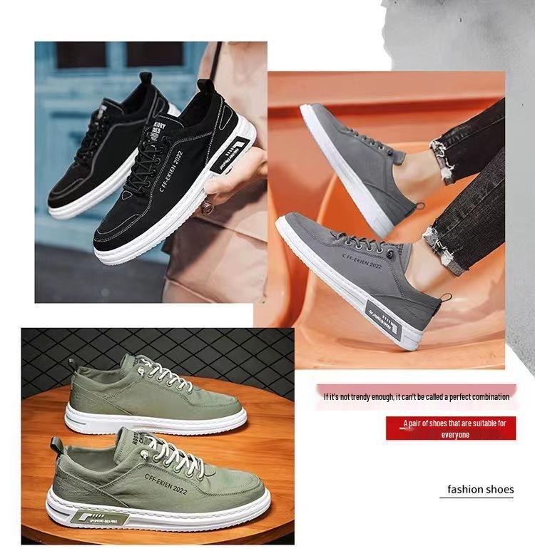 Herren Low-Top Atmungsaktive Canvas Skate Schuhe - Herbstkollektion 2023