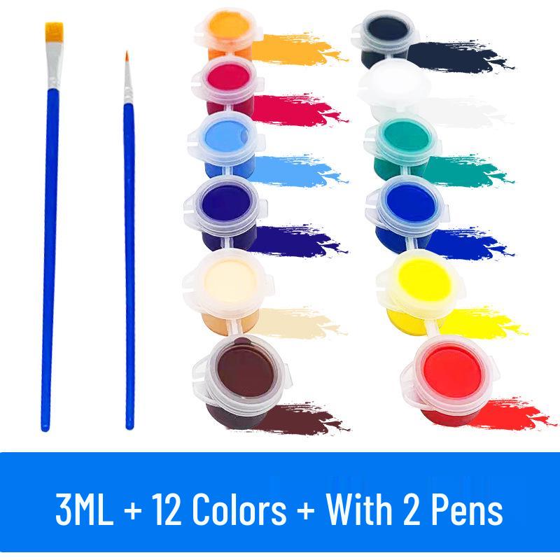 Acrylic Highlight Paint Set: 12 Colors for DIY Plaster Doll Graffiti and Children's Painting