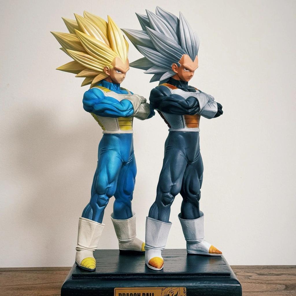 33cm Studio Dragon Ball Super Saiyan Vegeta Statue Color Versions Anime Collectible Model Display Base VF 3 2 with Round Sensory Compression Bouncy