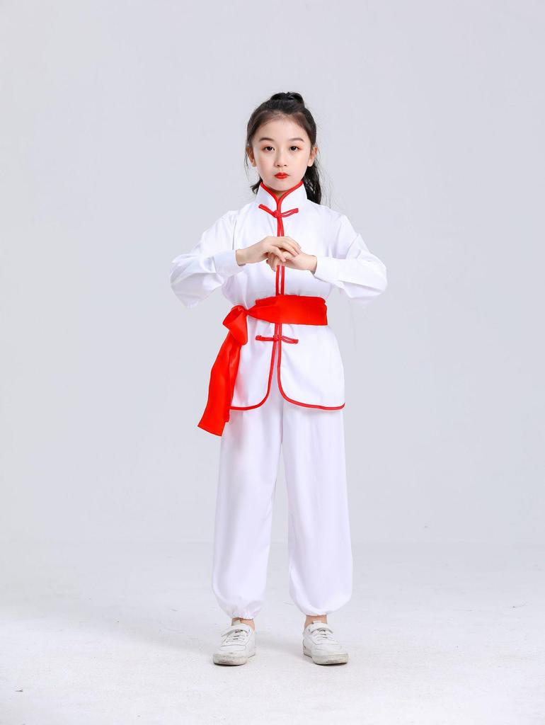 Youth Martial Arts Performance Costumes: Short Sleeve Tai Chi & Kung Fu Wear for Children