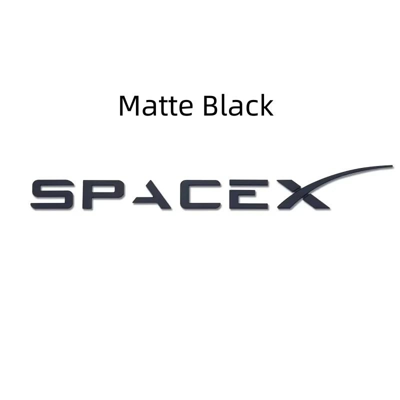 ABS Space X Rear Boot Trunk Emblem Badge Car Sticker Decals for SpaceX Car Styling Accessories