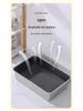 Stainless Steel XL Anti-splash Open Cat Litter Box & Pet Bath Tub