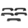5 Sets Exterior Door Handle Black Comfortable Grip Precise Match Long Lasting 15296933 for H3 2006 To 2010