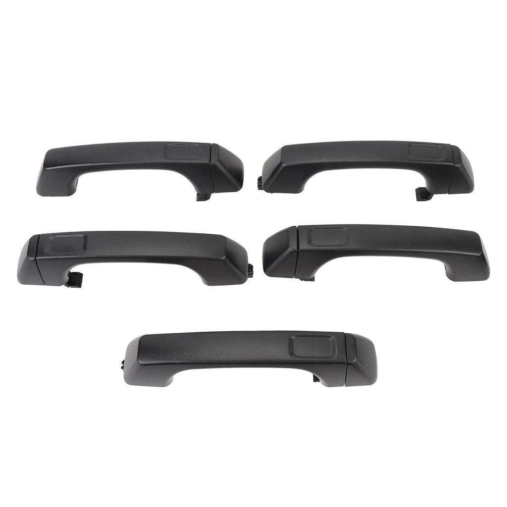 5 Sets Exterior Door Handle Black Comfortable Grip Precise Match Long Lasting 15296933 for H3 2006 To 2010