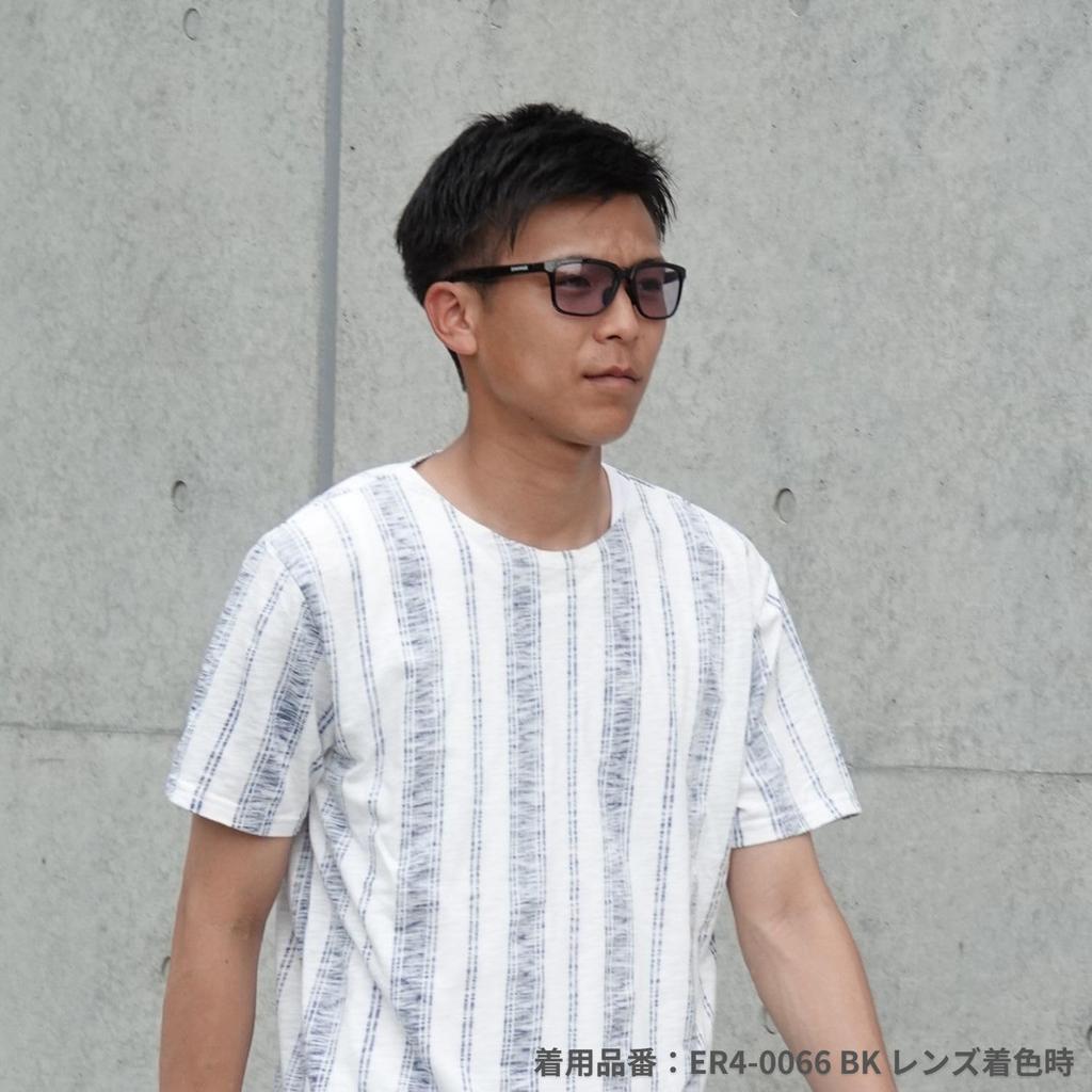 SWANS ER Sunglasses Made in Clear to Free Size (AMZ-ER4-0066) Japan, Black/Photochromic Smoke, Square, Casual,