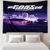Fast-&-Furious Print Tapestry, Backdrop, Easy Setup, Ideal for Bedroom, Office & Living Room, with Aesthetic Wall Hanging Decor.