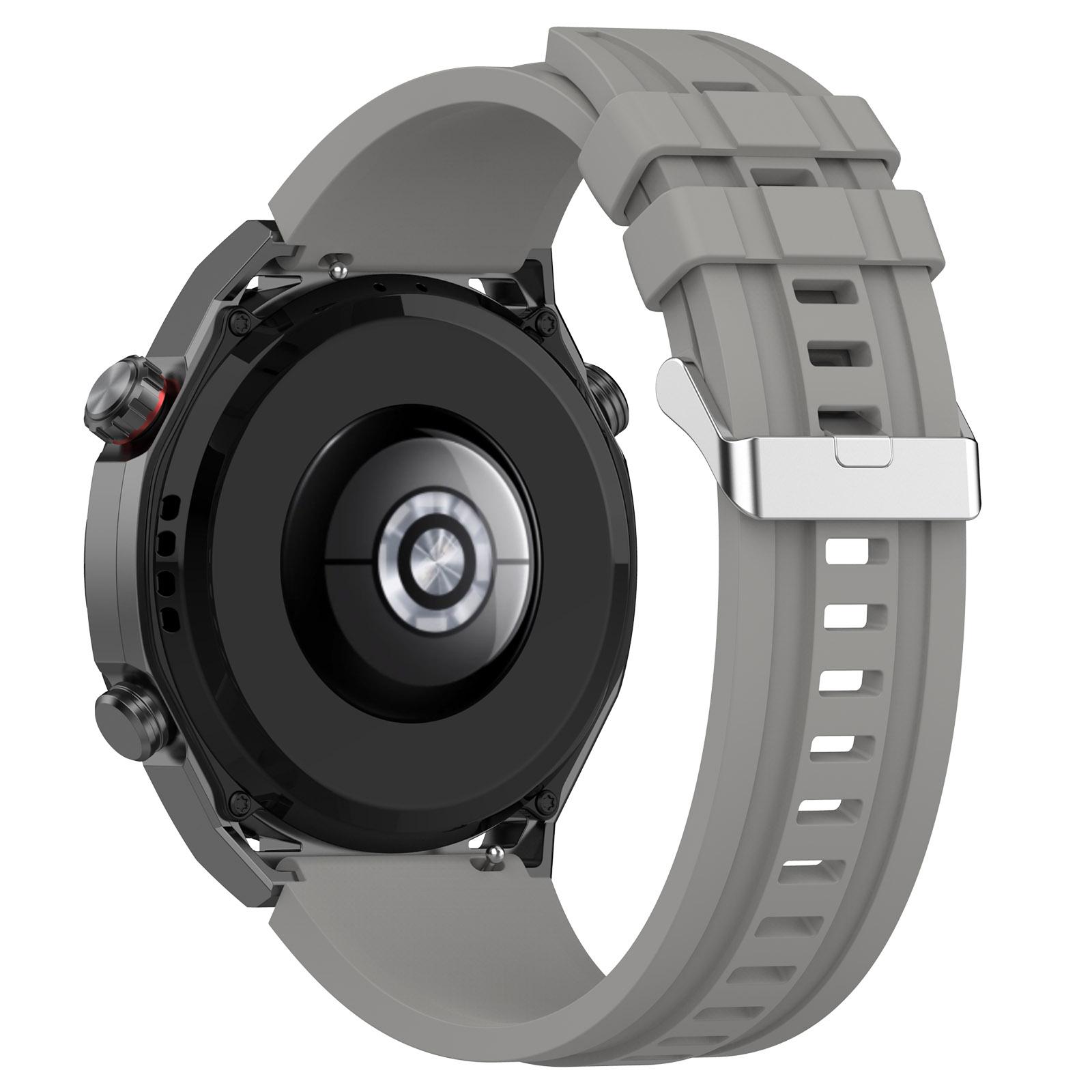 

Strap For Huawei Watch Ultimate/GT 3 SE/GT 3 Pro 46mm/GT Runner/GT 3 46mm,22mm Silicone Watch Bands with Extension Strap Grey