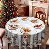 Weihnachtstischdecke, Wasserdicht, Ölfest und Fleckenabweisend, Verschiedene Größen, Geeignet für runde Esstische, Europäischer leichter Luxus
