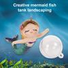 Mermaid Figurine Fish Tank Ornament Cartoon Shape Adorable Appearance Eco-friendly Mini Aquarium Floating Decor Accessories