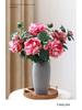 Peony Silk Flower Arrangement - Artificial Floral Decoration for Living Room and Dining Table