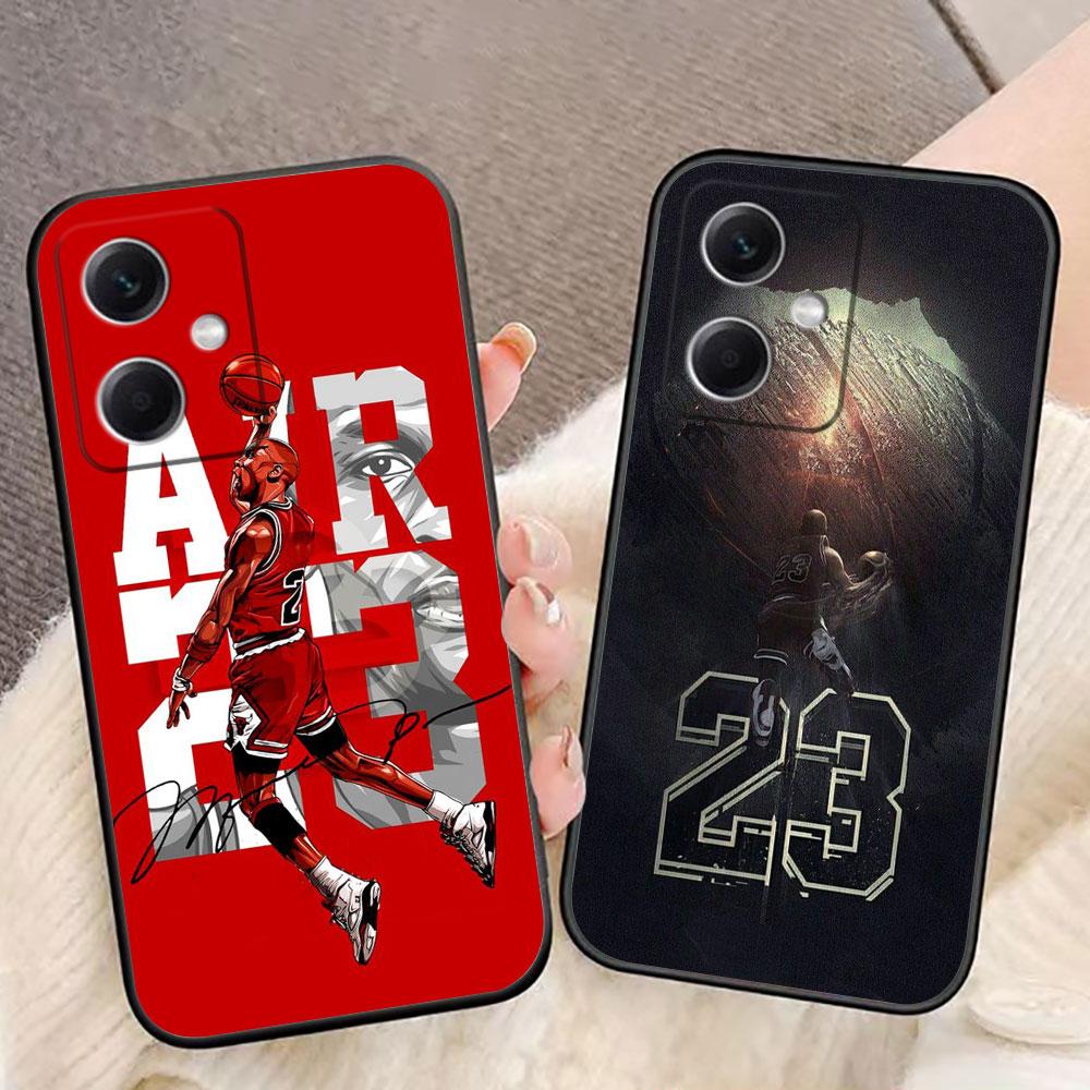 Basketball Number 23 Phone Case For Redmi Note 15 14 13 12 12S 11 11T 11S 10 9T 9 Pro Silicone Case Funda DIY Shell Capa Cover
